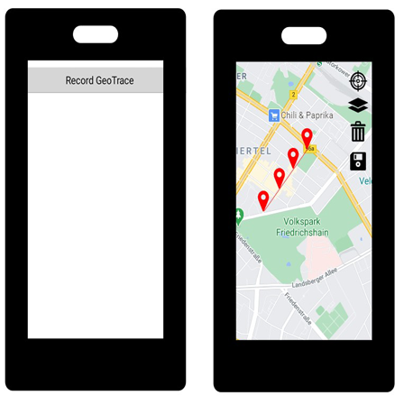 GPS data collection in the mobile survey app