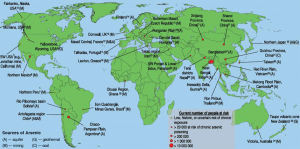 Weltweit mit Arsen kontaminierte Regionen_Thakur